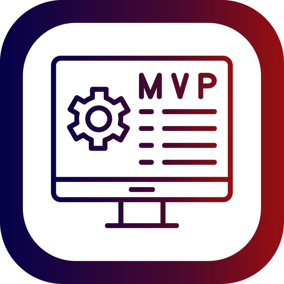 Minimum Viable Product Line Gradient Round Corner Icon vector