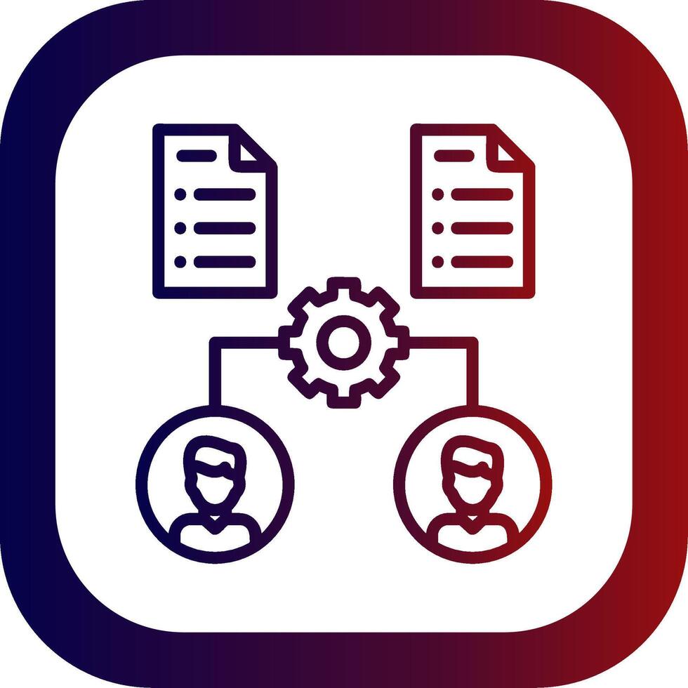 Onboarding Line Gradient Round Corner Icon vector