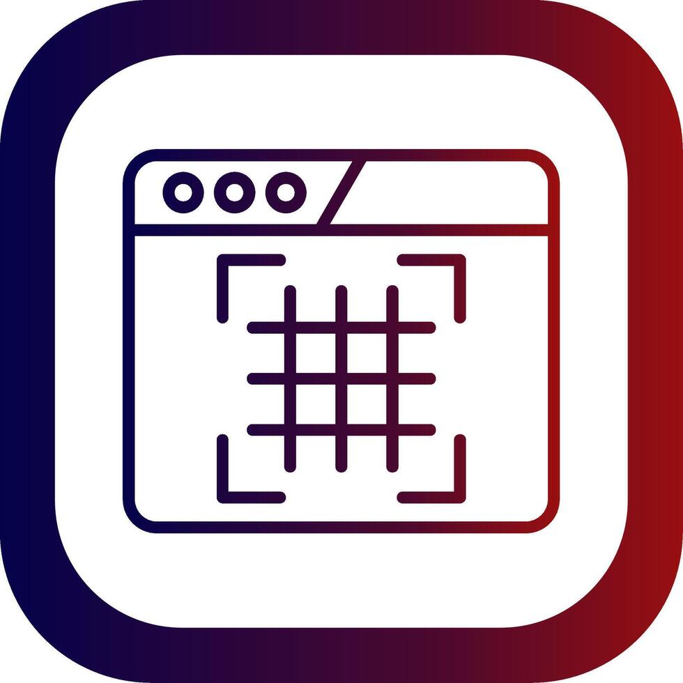 Grid Line Gradient Round Corner Icon vector