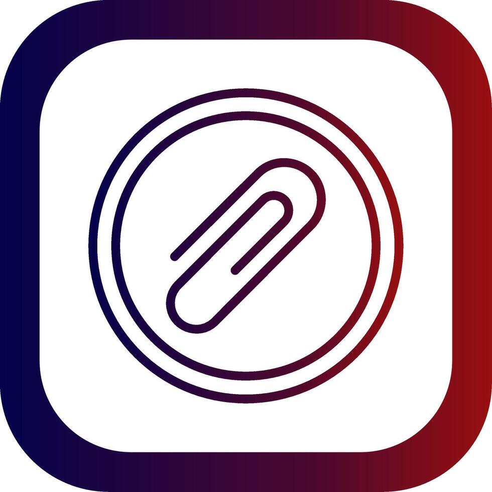 Paper Clip Line Gradient Round Corner Icon vector
