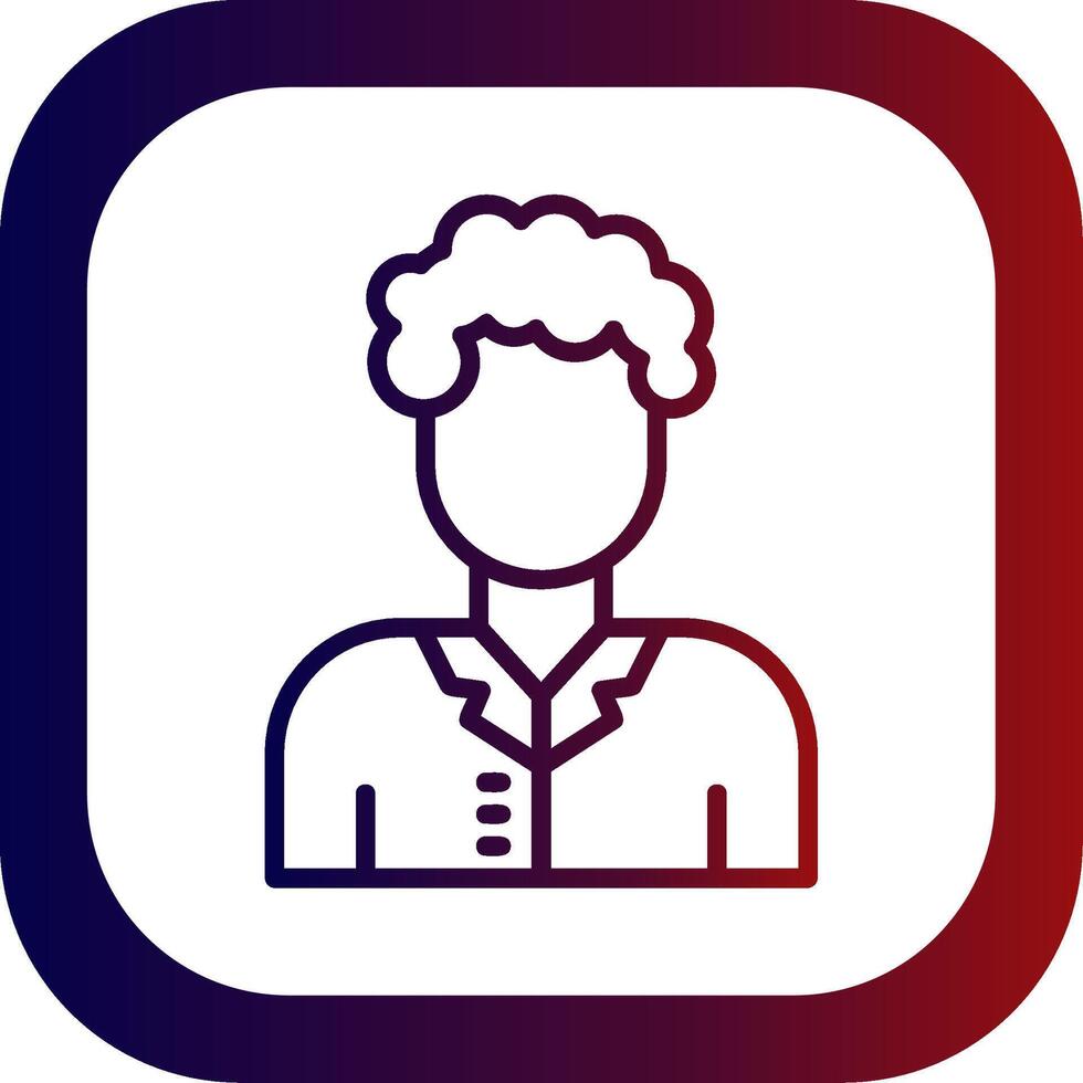 Teacher Line Gradient Round Corner Icon vector