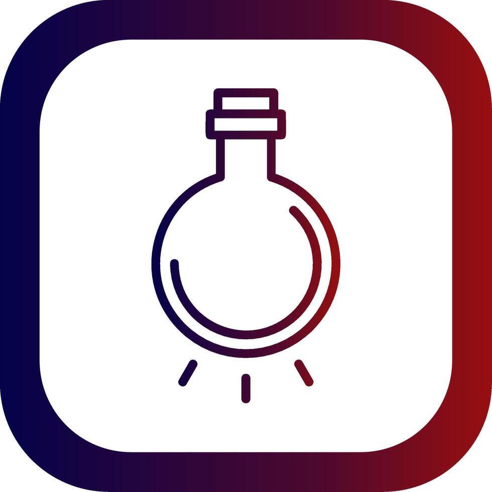 Light Bulb Line Gradient Round Corner Icon vector