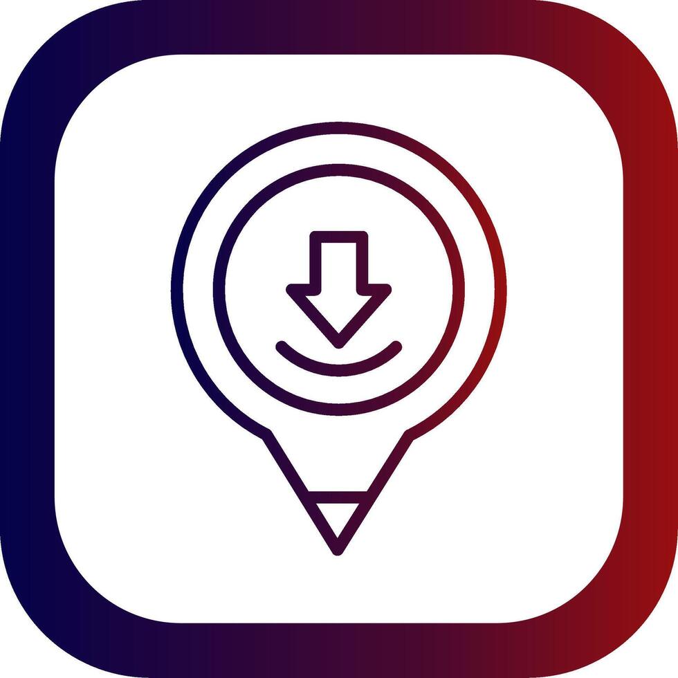 Placeholder Line Gradient Round Corner Icon vector