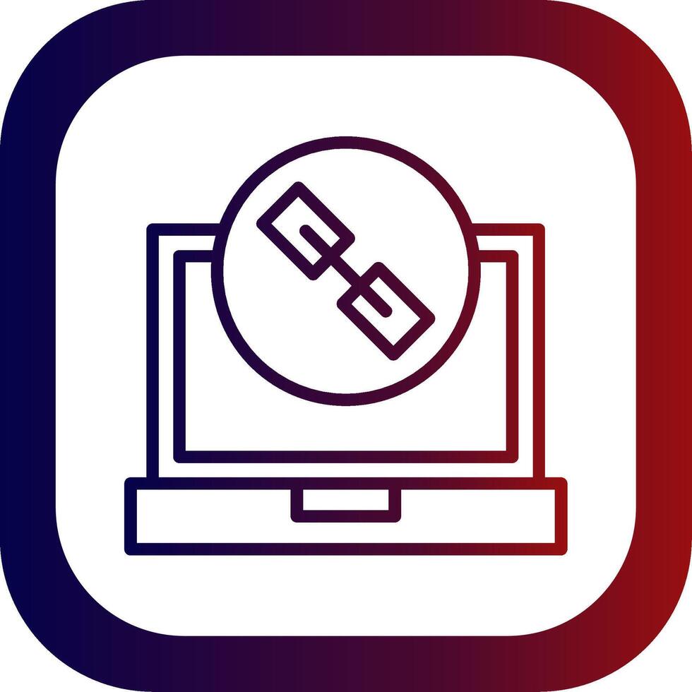 Link Line Gradient Round Corner Icon vector