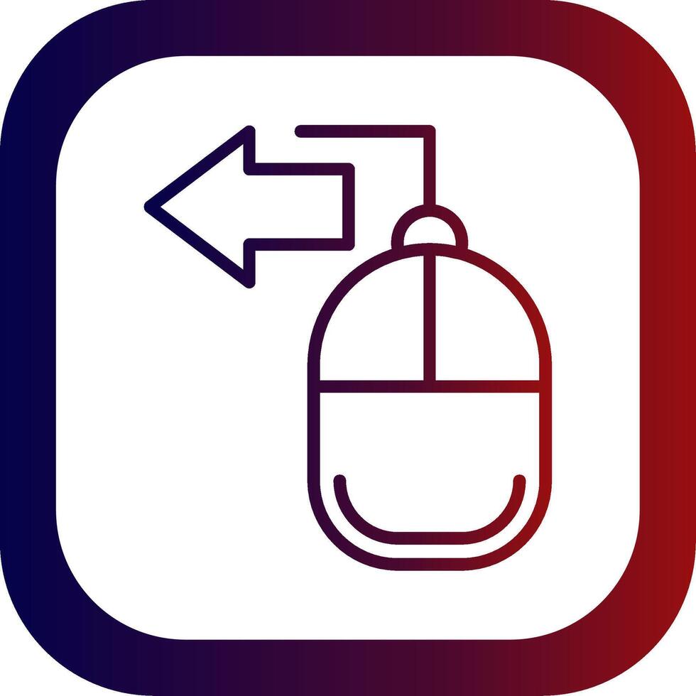 Mouse Line Gradient Round Corner Icon vector