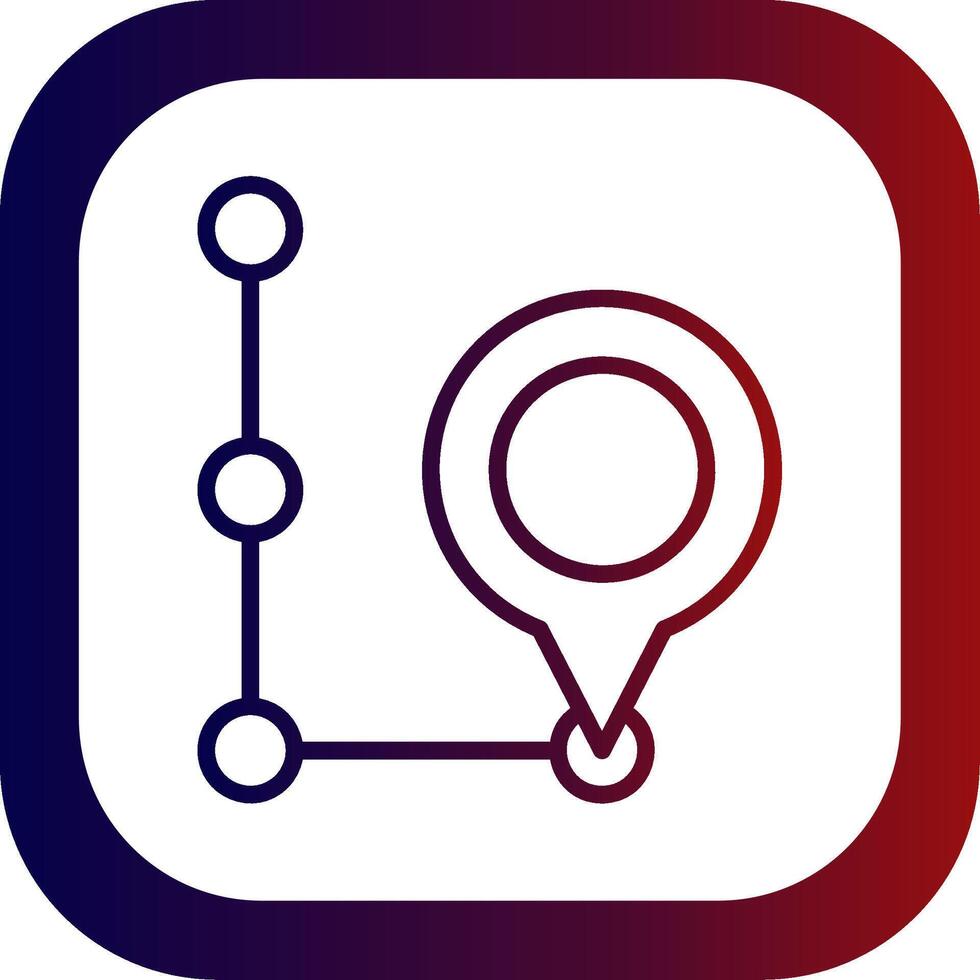 Gps Line Gradient Round Corner Icon vector