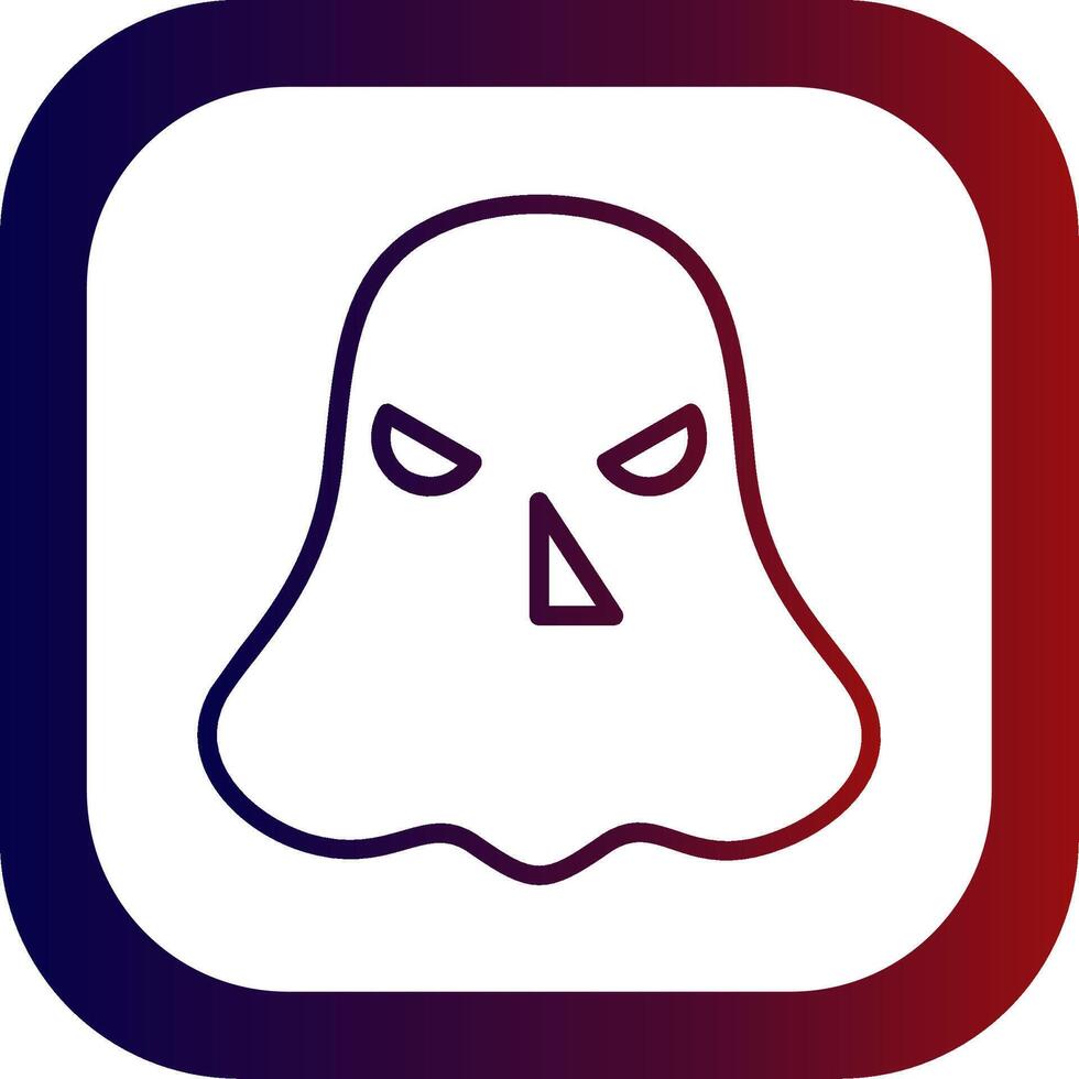 Ghost Line Gradient Round Corner Icon vector