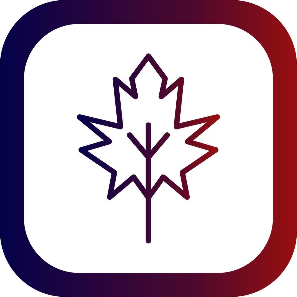 Dry Leaves Line Gradient Round Corner Icon vector