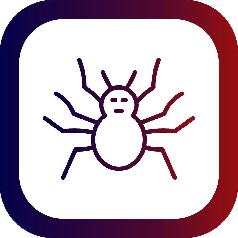 Spider Line Gradient Round Corner Icon vector