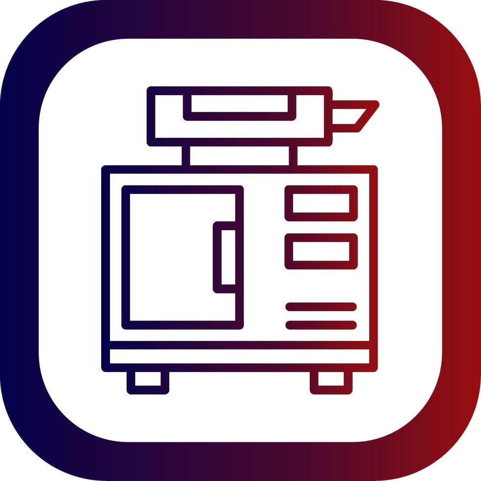 Eco Generator Line Gradient Round Corner Icon vector