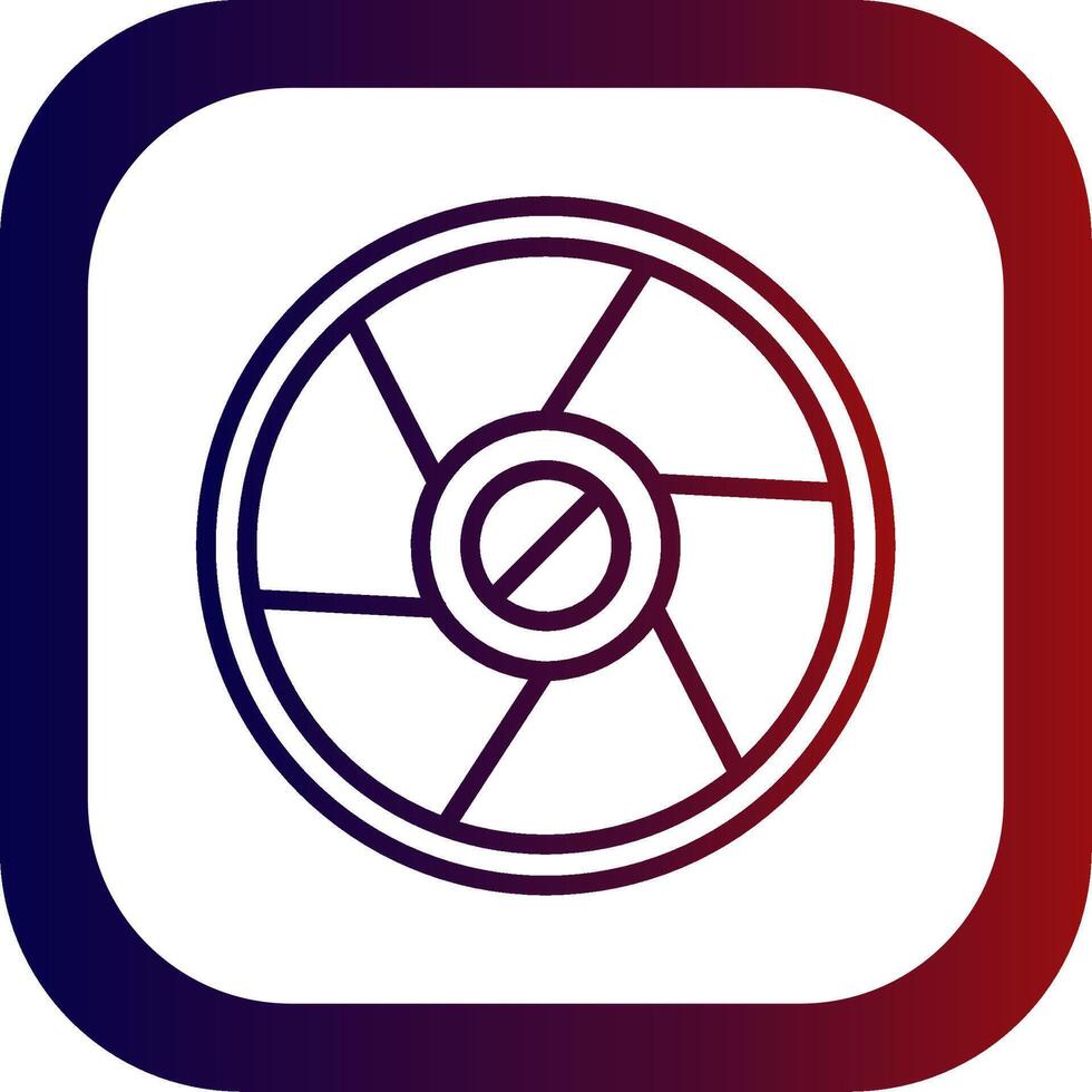 Camera Exposure Line Gradient Round Corner Icon vector