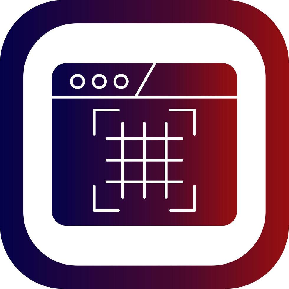 Grid Glyph Gradient Round Corner Icon vector