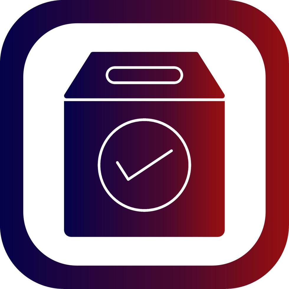 Checkbox Glyph Gradient Round Corner Icon vector