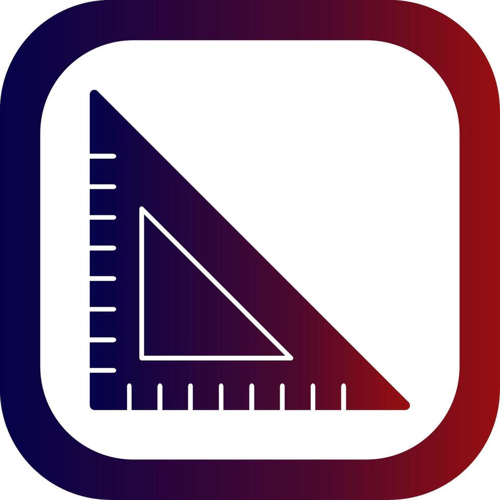 Triangular Ruler Glyph Gradient Round Corner Icon vector