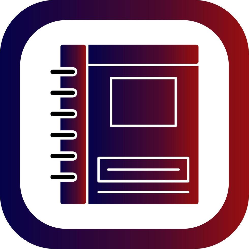 Notebook Glyph Gradient Round Corner Icon vector