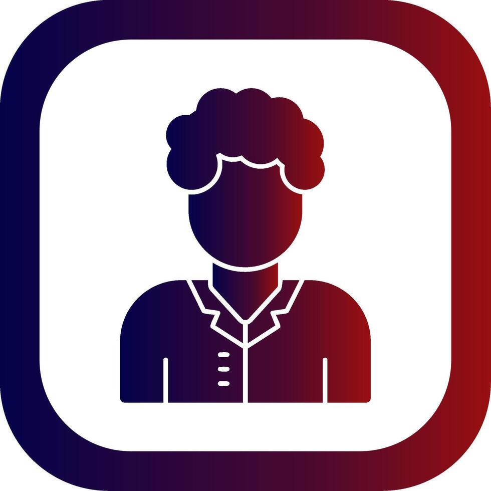 Teacher Glyph Gradient Round Corner Icon vector