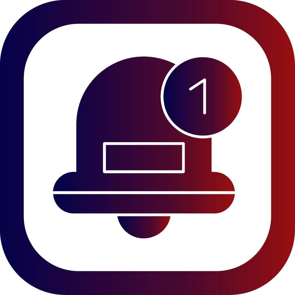 Notification Glyph Gradient Round Corner Icon vector