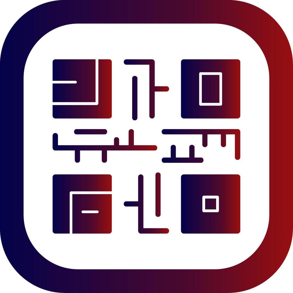 qr código glifo degradado redondo esquina icono 52420160 Vector en Vecteezy