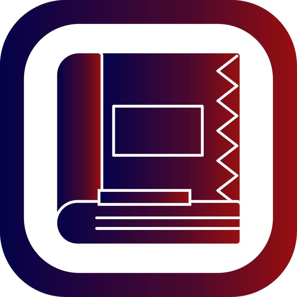 Spell Book Glyph Gradient Round Corner Icon vector