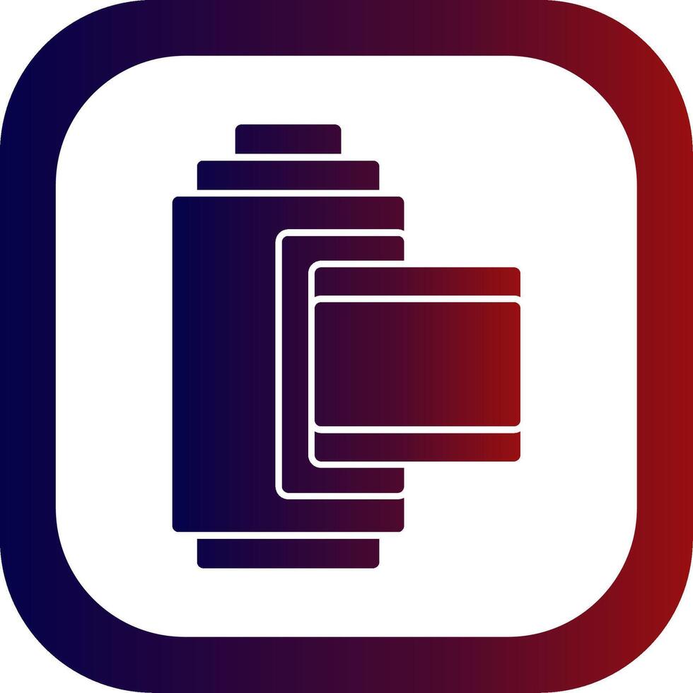 Camera Roll Glyph Gradient Round Corner Icon vector