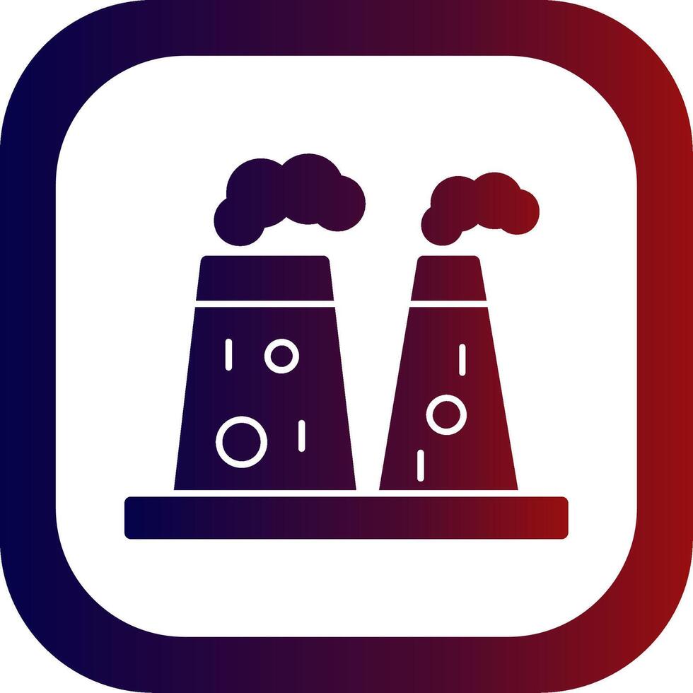 Geothermal Energy Glyph Gradient Round Corner Icon vector
