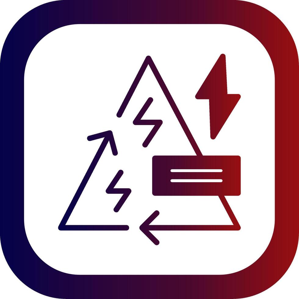 Recycle Energy Glyph Gradient Round Corner Icon vector