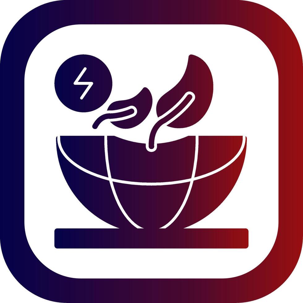 Sustainable Energy Glyph Gradient Round Corner Icon vector