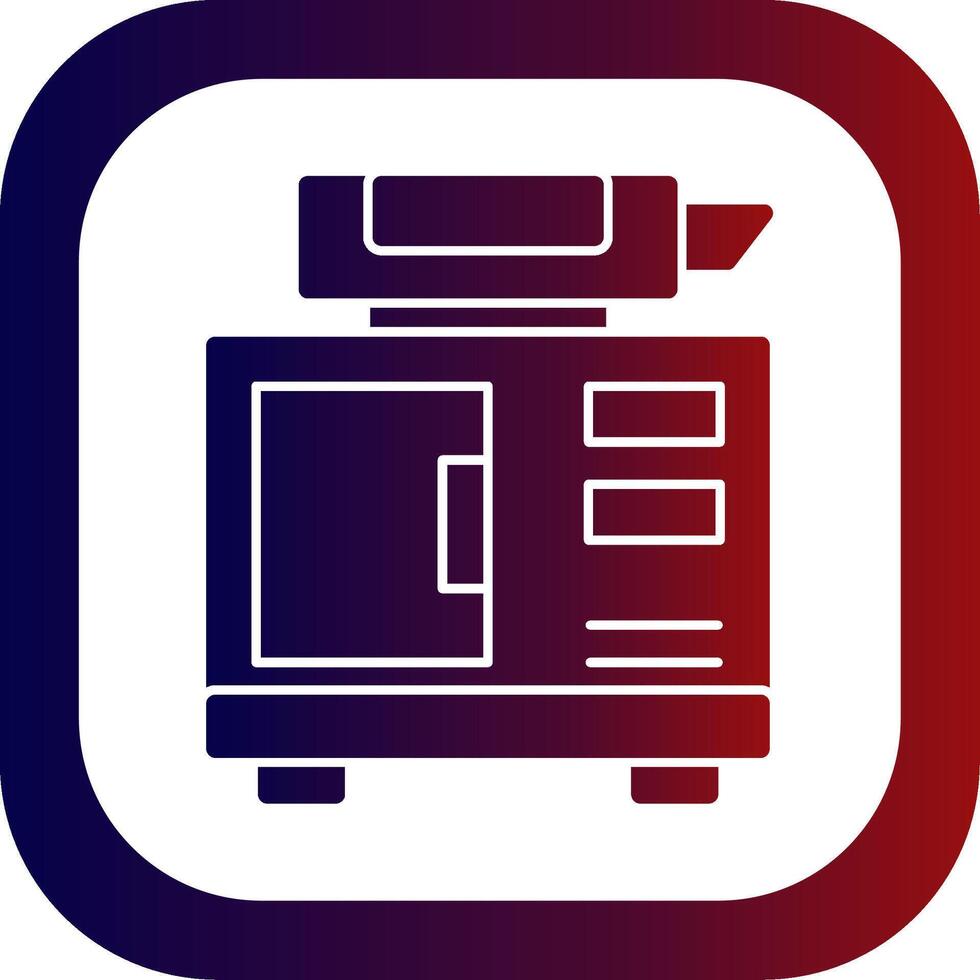 Eco Generator Glyph Gradient Round Corner Icon vector
