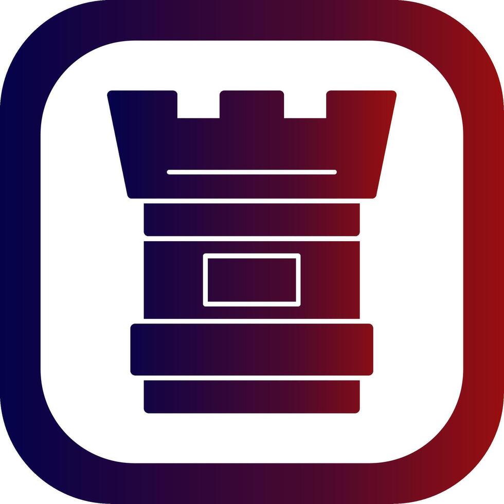 Camera Lens Glyph Gradient Round Corner Icon vector