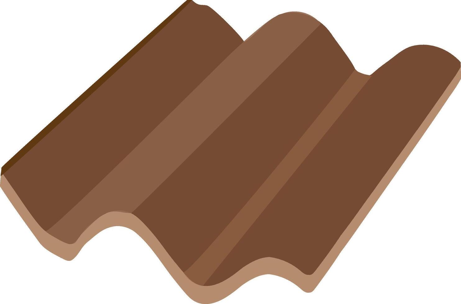 A brown roof tile on a white background vector