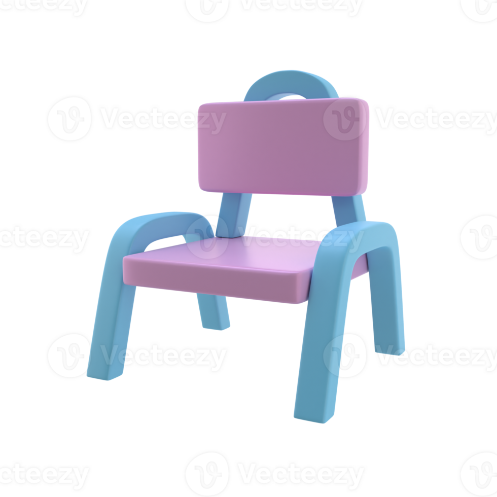 3D Chair Isolated Icon Illustration png
