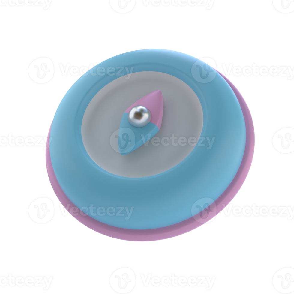3D Compass Isolated Icon Illustration png