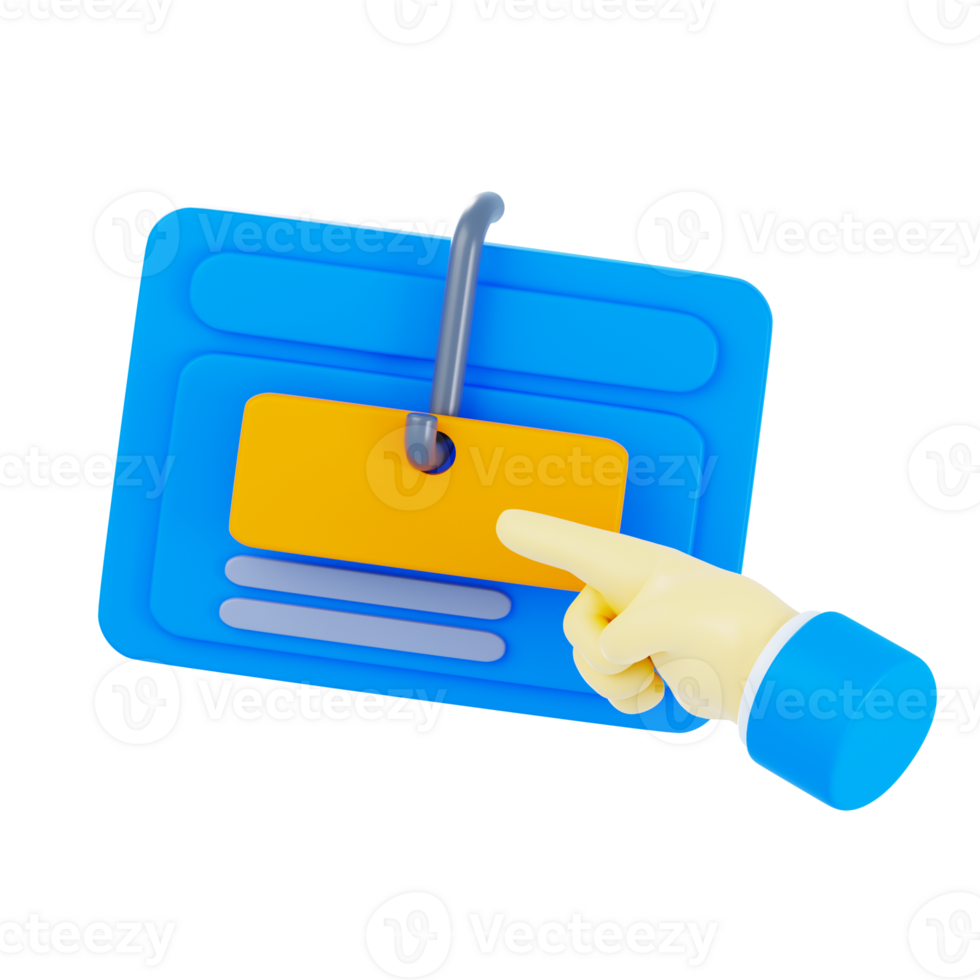 3D Clickbait Isolated Icon Illustration png