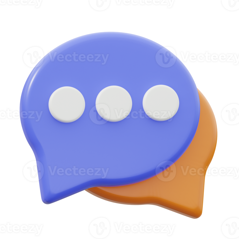 3D Chat Isolated Icon Illustration png