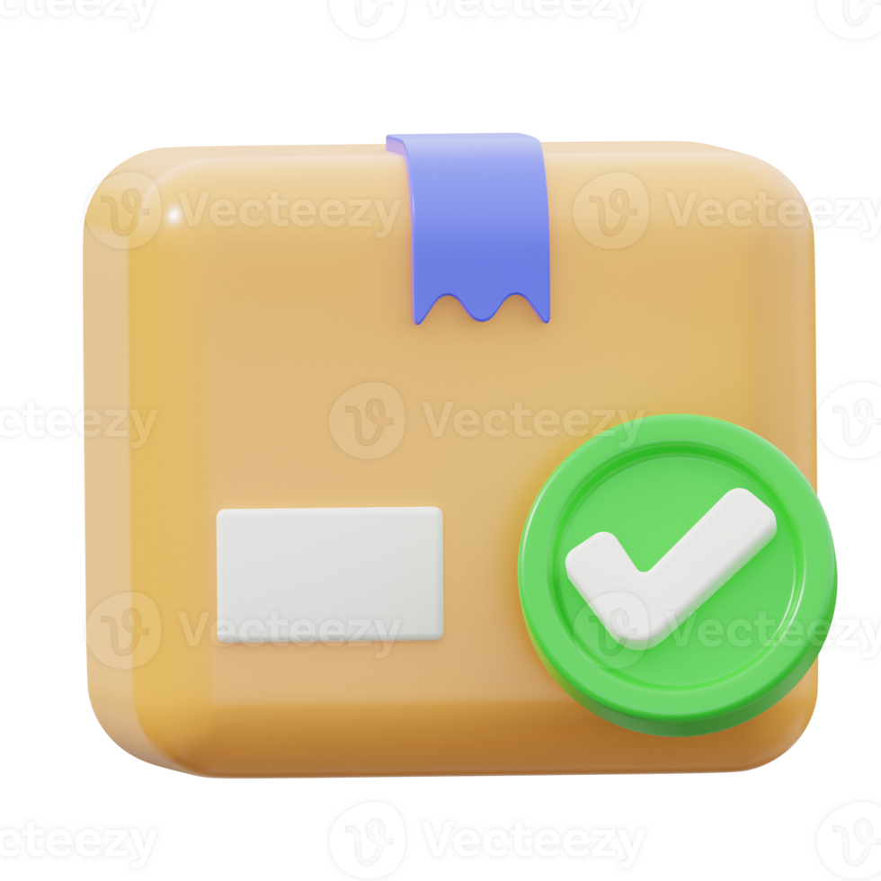3D Delivery Box Isolated Icon Illustration png
