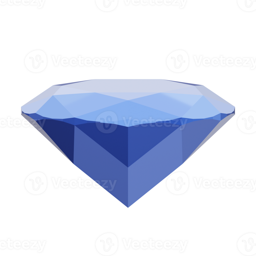 3D Diamond Isolated Icon Illustration png