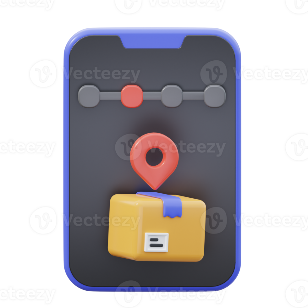 3D Delivery Track Isolated Icon Illustration png