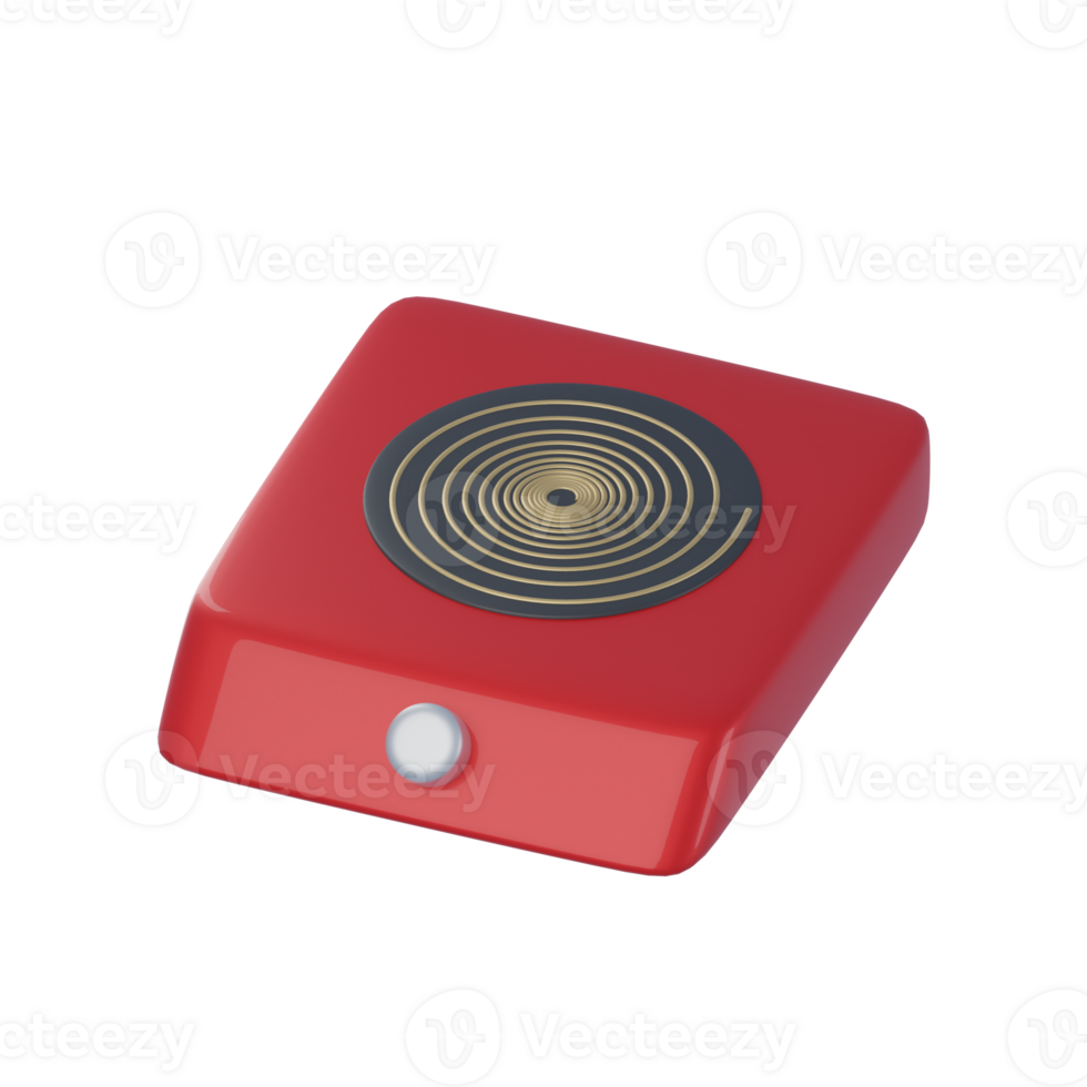 3D Electric Stove Isolated Icon Illustration png