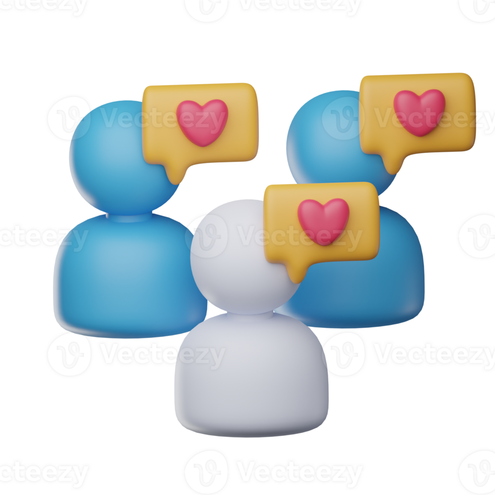 3D Engagement Isolated Icon Illustration png