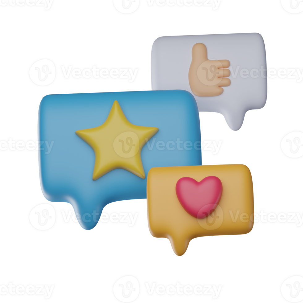 3D Feedback Isolated Icon Illustration png