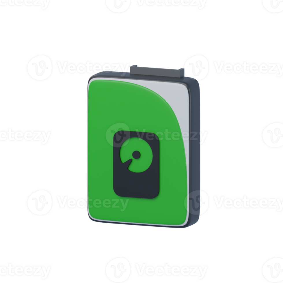 3D Harddisk Isolated Icon Illustration png