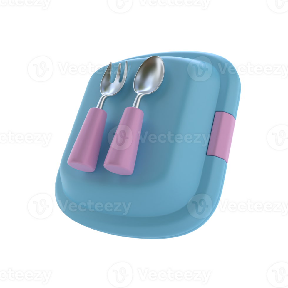 3D Lunchbox Isolated Icon Illustration png