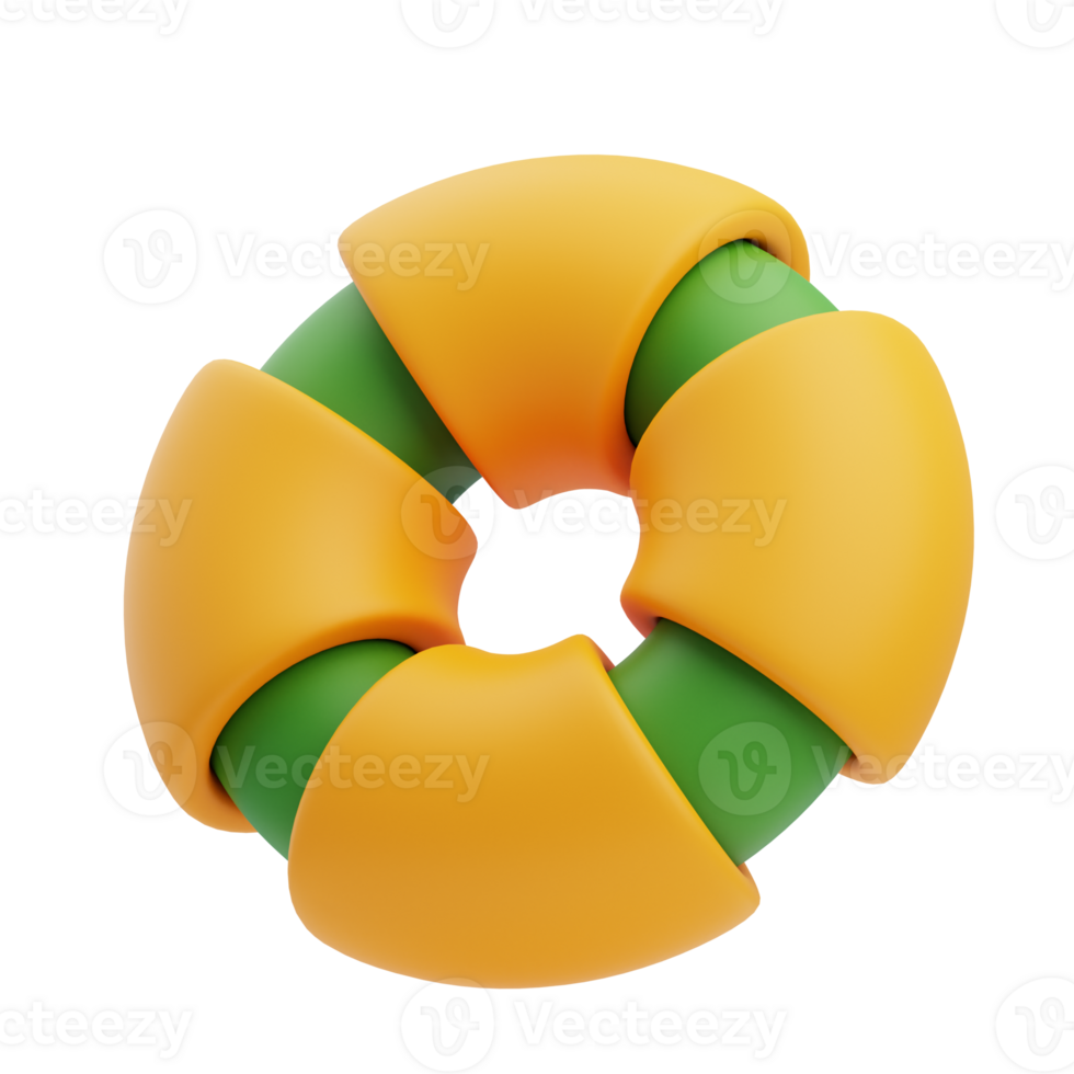 3D Lifebuoy Isolated Icon Illustration png