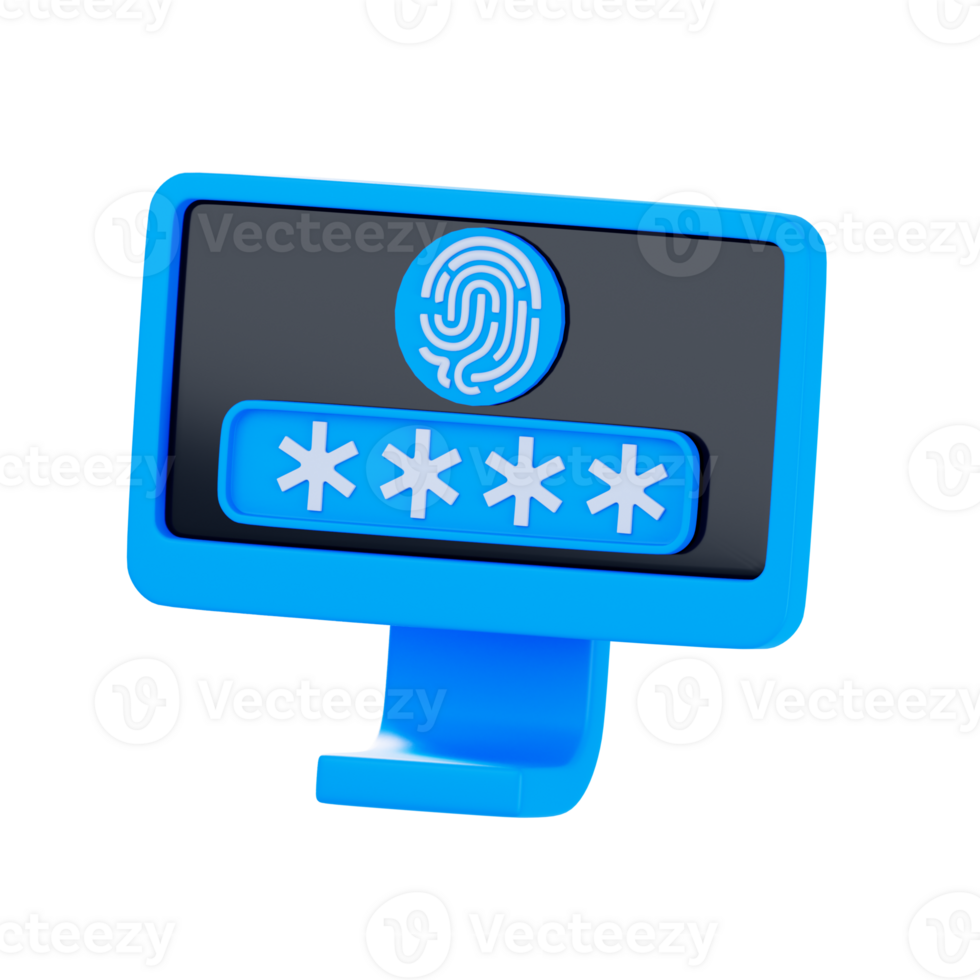 3D Login Credential Isolated Icon Illustration png