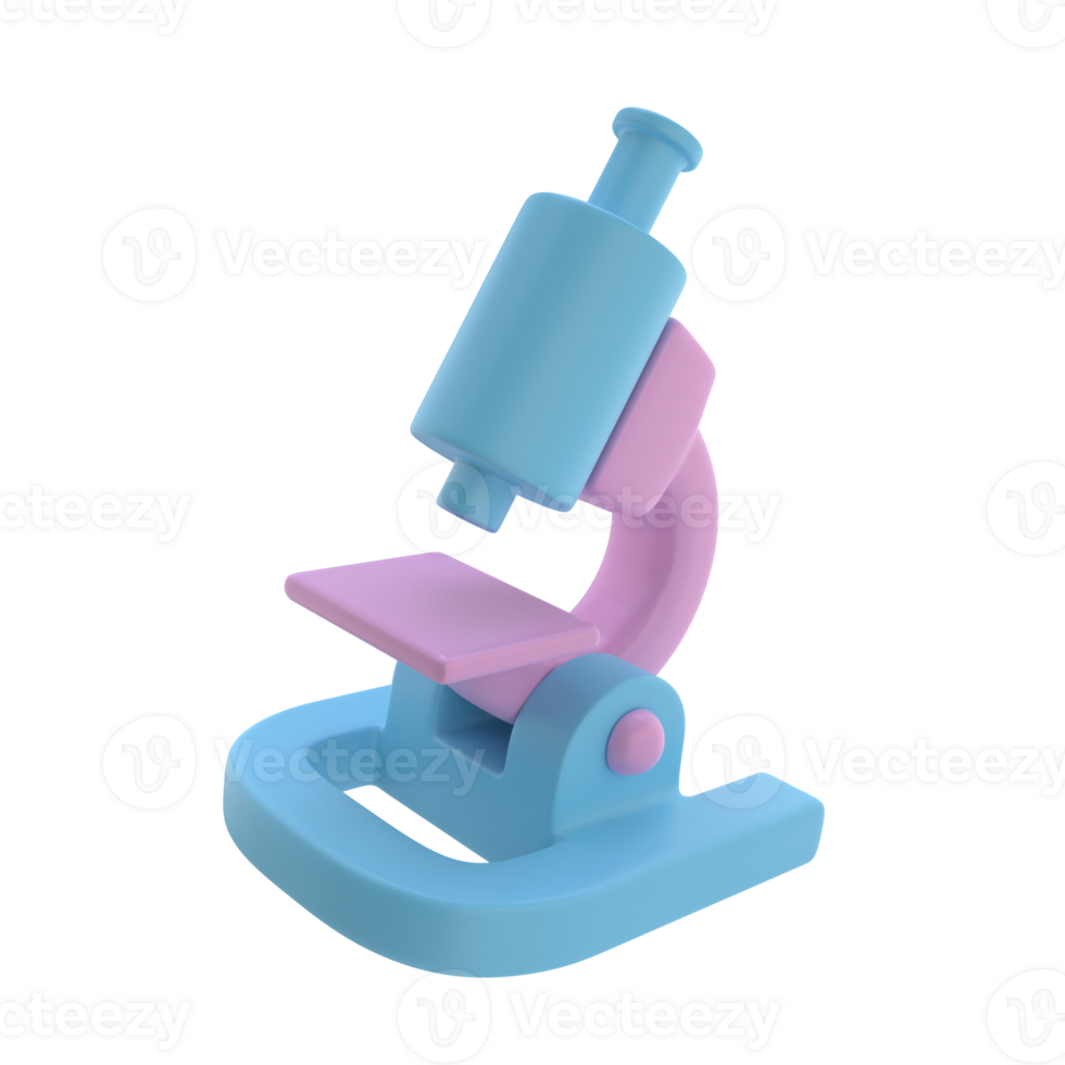 3D Microscope Isolated Icon Illustration png