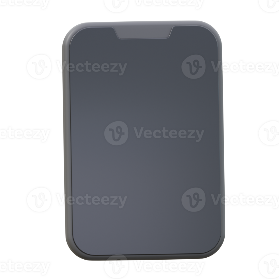 3D Mobile Phone Isolated Icon Illustration png
