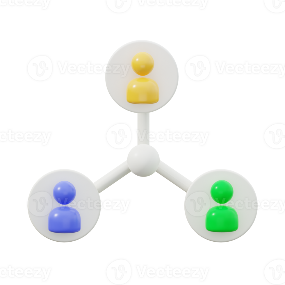 3D Network Isolated Icon Illustration png