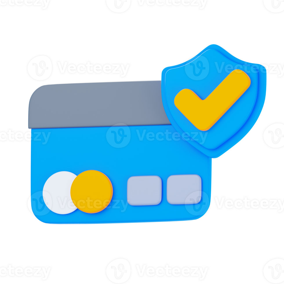 3D Payment Security Isolated Icon Illustration png