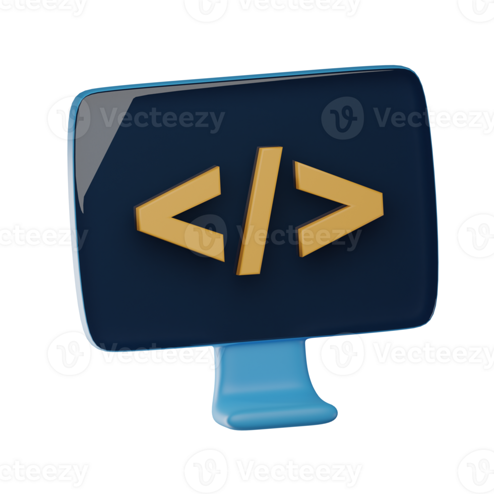 3D Programming Isolated Icon Illustration png