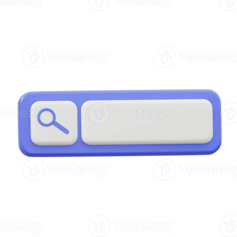 3D Search Bar Isolated Icon Illustration png